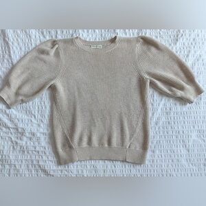 Gentle Fawn Cream Puff Sleeve Sweater
